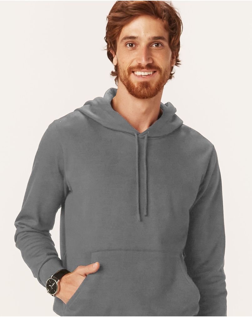 Blusão Básico Masculino Com Capuz Em Moletom Flanelado Cinza