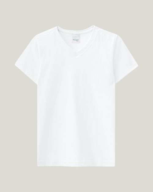 Camiseta Infantil Menino Decote V Em Malha Malwee Kids