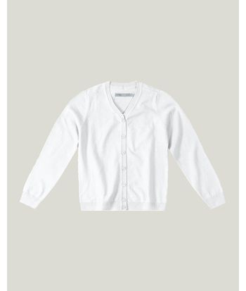 Cardigan Infantil Menina Abotoamento Frontal Em Tricô Malwee Kids