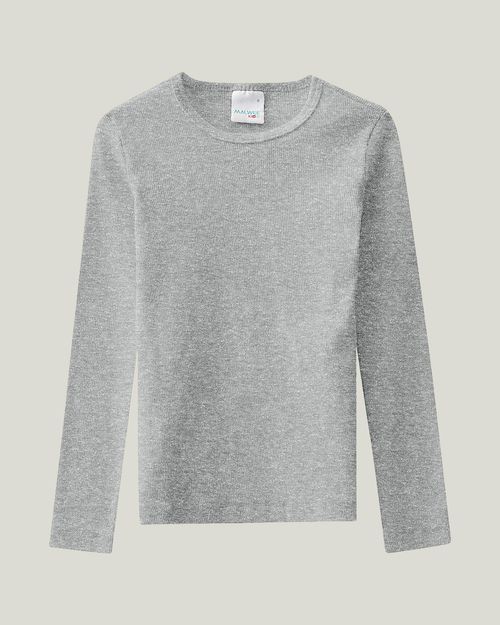 Blusa Infantil Menina Decote Redondo Manga Longa Em Ribana Malwee Kids