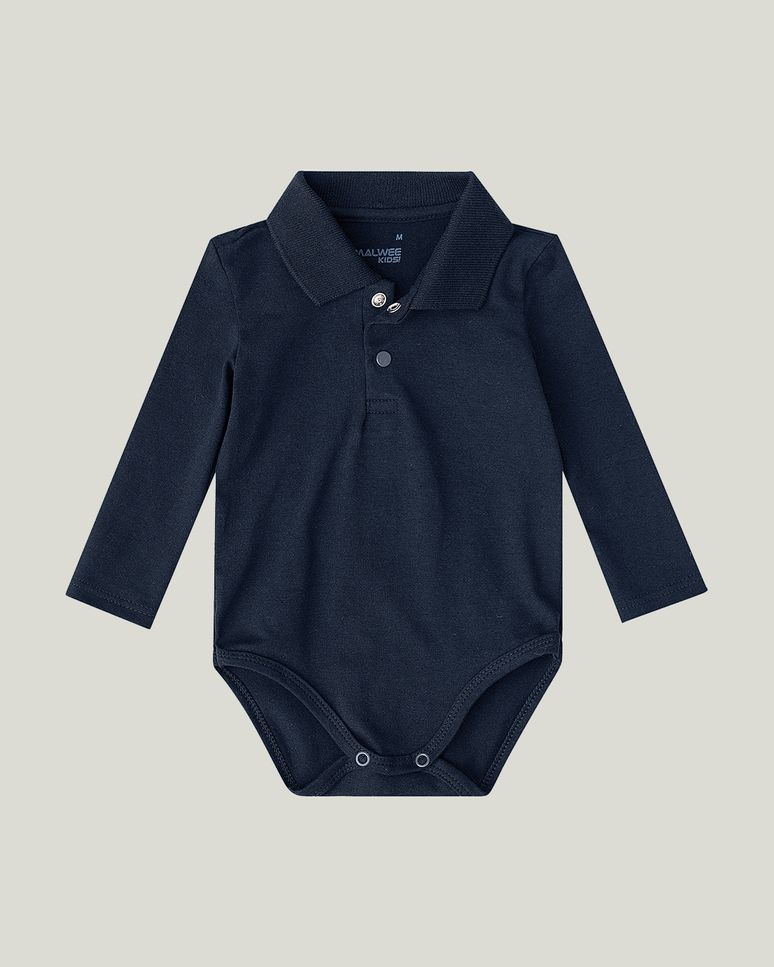 Body Bebê Polo Em Meia Malha Malwee Kids