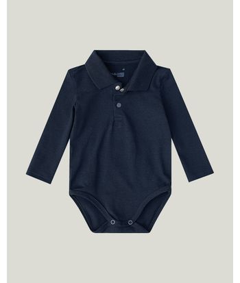 Body Bebê Polo Em Meia Malha Malwee Kids