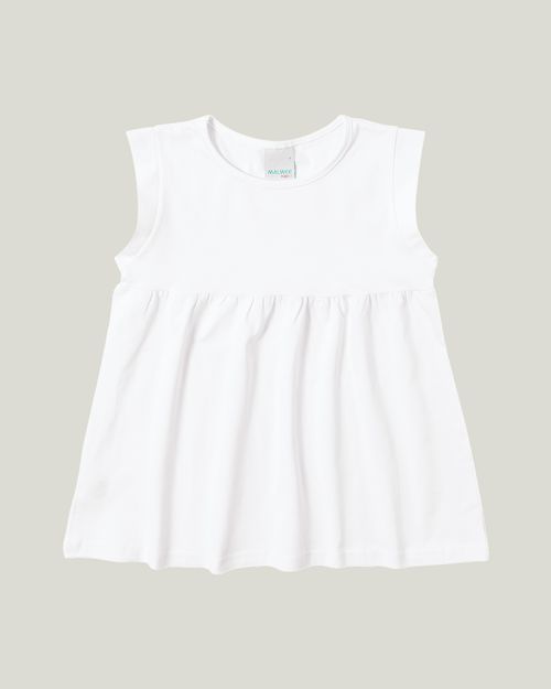 Blusa Infantil Menina Peplum Decote Redondo Em Meia Malha Malwee Kids