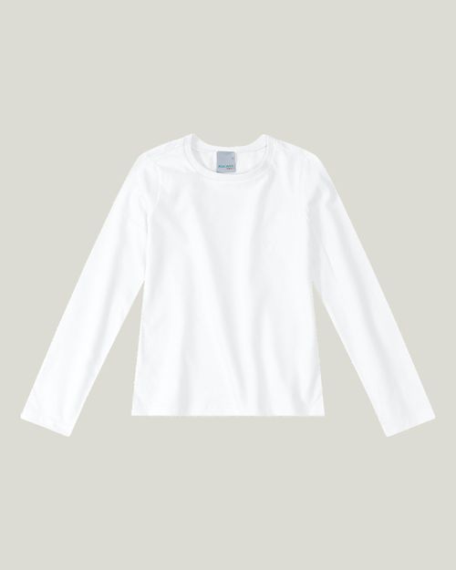 Blusa Infantil Menina Decote Redondo Em Malha UV Malwee Kids