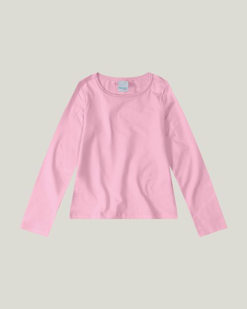 Blusa Infantil Menina Manga Longa Em Algodão Malwee Kids