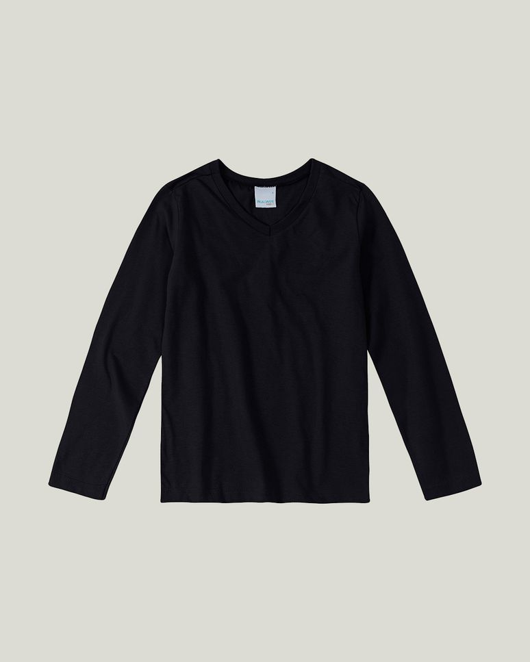 Camiseta Infantil Menino Decote V Em Meia Malha Malwee Kids