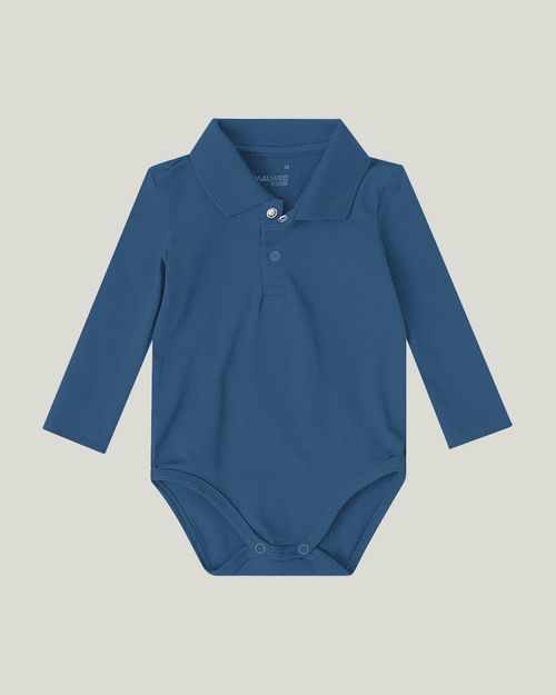 Body Bebê Polo Em Meia Malha Malwee Kids