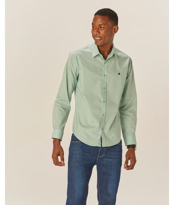 Camisa Básica Masculina Gola Esporte Em Tricoline