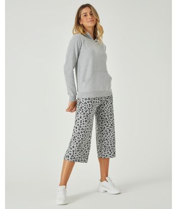 Blusão Básico Feminino Com Capuz Moletom Stretch Flanelado