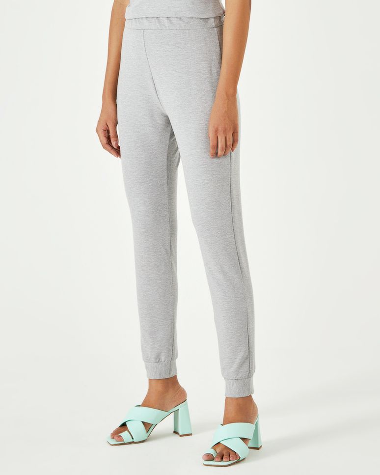 Calça Básica Feminina Jogging Moletinho De Viscose