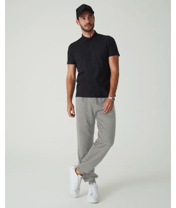 Calça Básica Masculina Em Moletom Flanelado