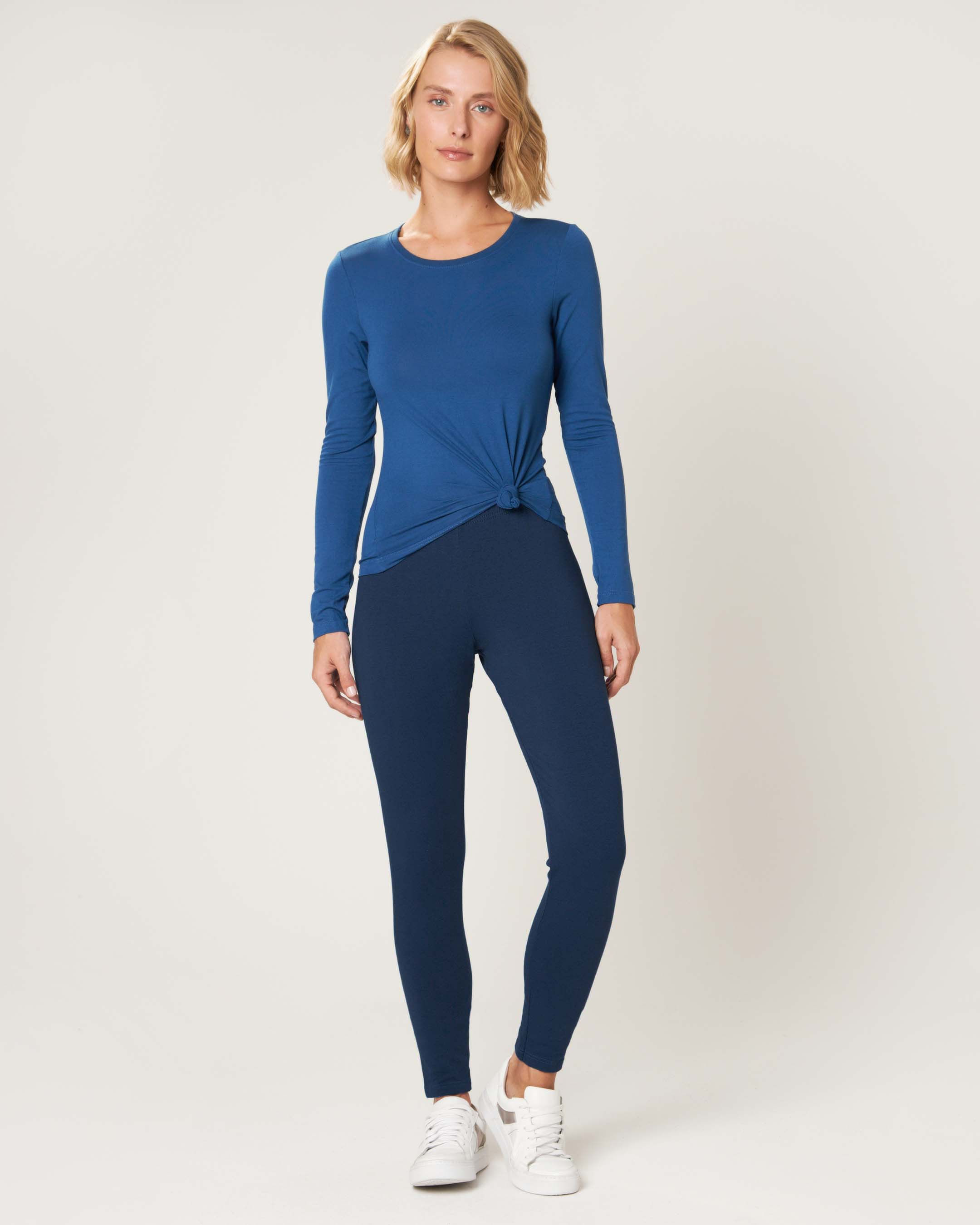 Calça legging esportiva feminina azul, BodyWork by Riachuelo