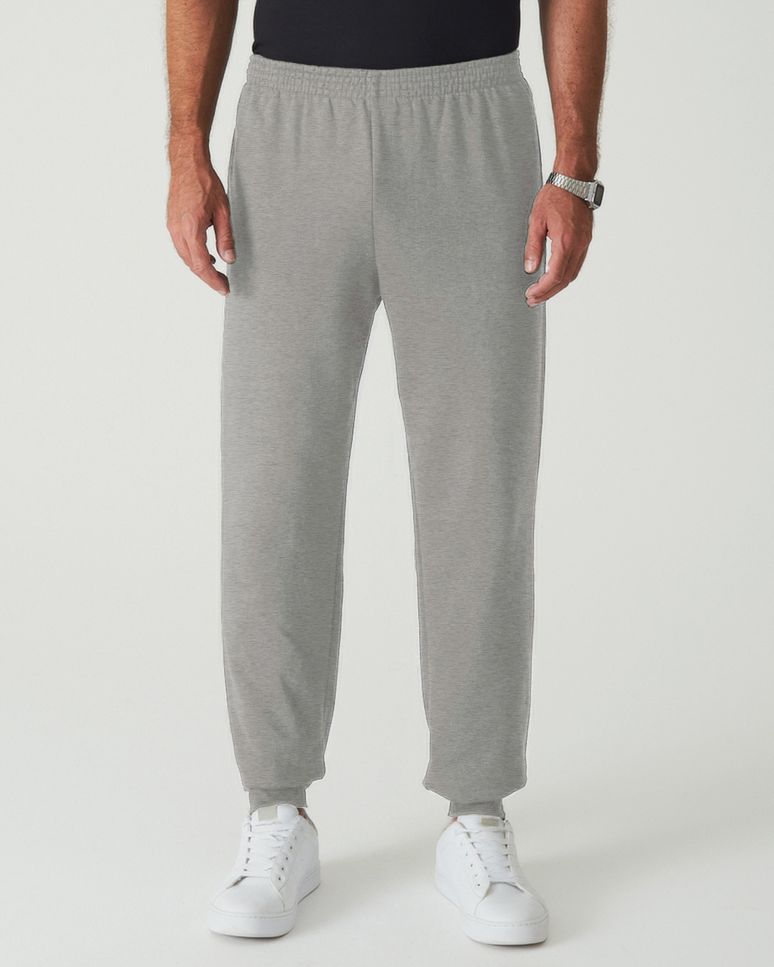 Calça Básica Masculina Em Moletom Flanelado