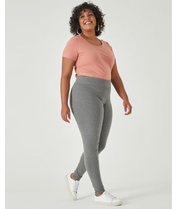 Calça Básica Feminina Plus Size Em Cotton Conforto