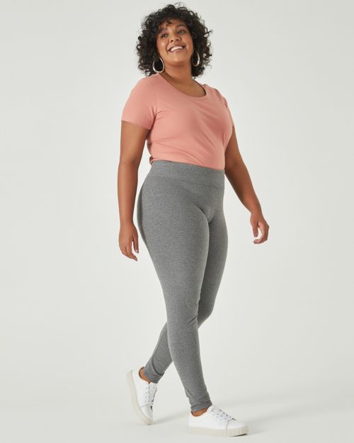 Calça Básica Feminina Plus Size Em Cotton Conforto