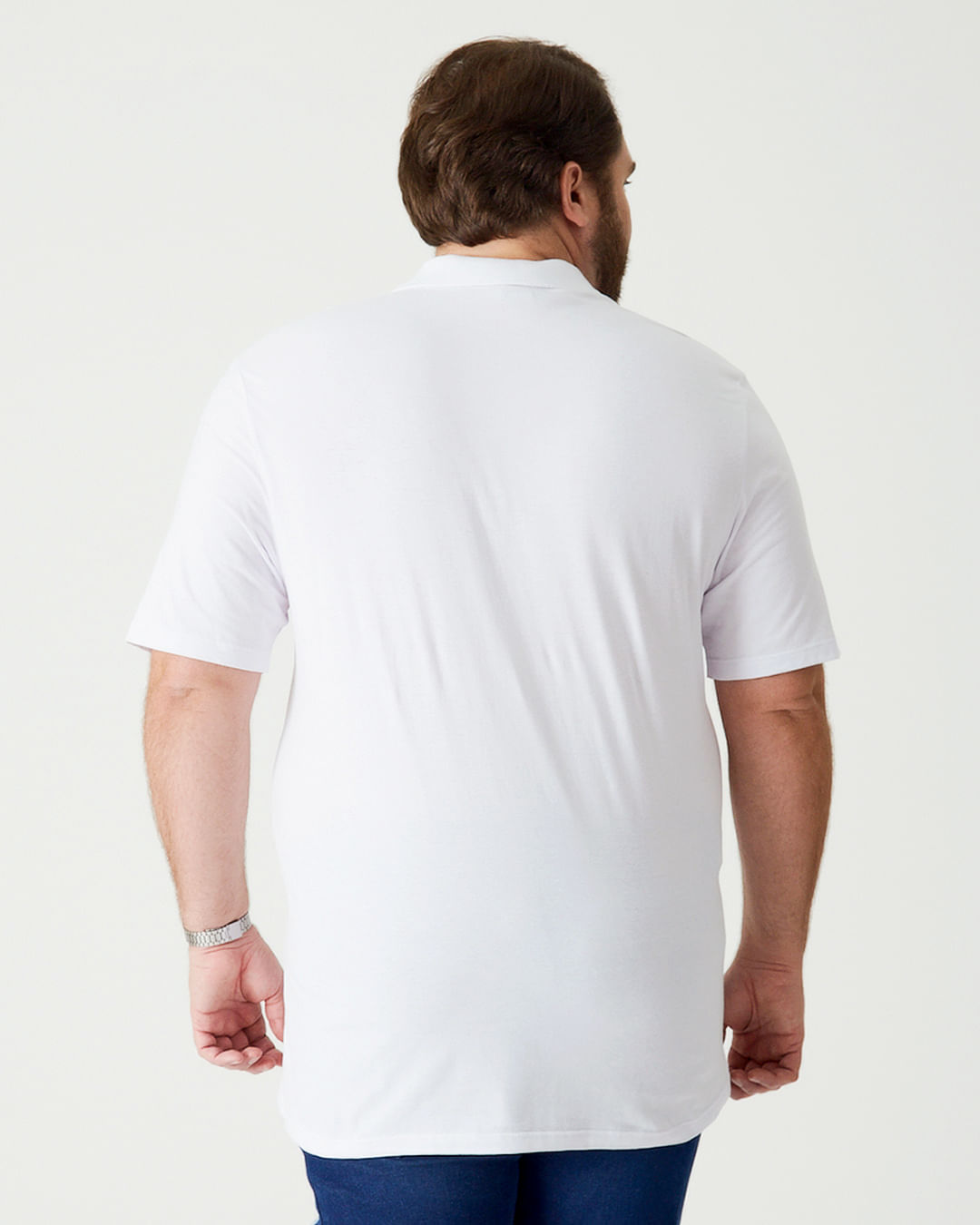 Camisa Polo Básica Masculina Plus Size Em Meia Malhabranco - Malwee