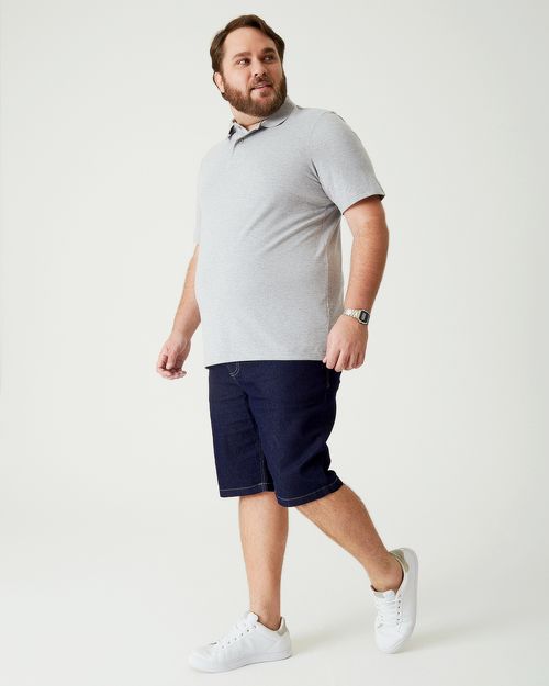 Camisa Polo Básica Masculina Plus Size Em Algodão