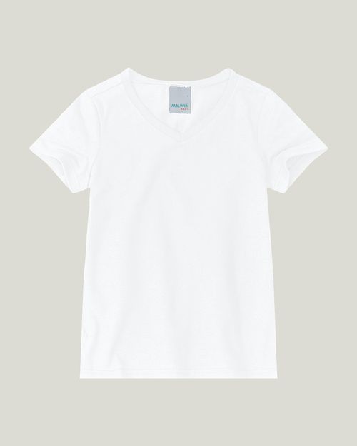 Blusa Infantil Menina Decote V Em Algodão Malwee Kids