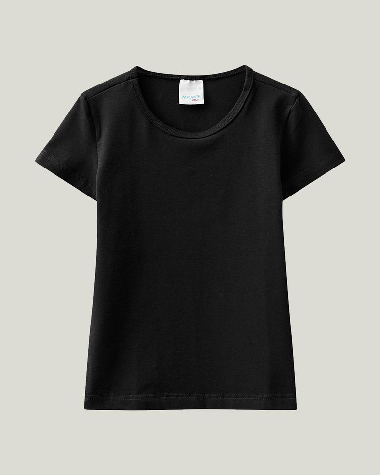 Blusa Infantil Menina Decote Redondo Em Algodão Malwee Kids