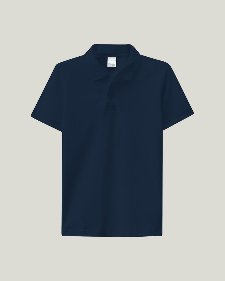 Camisa Polo Infantil Menino Gola Esporte Em Piquet Stretch Malwee Kids