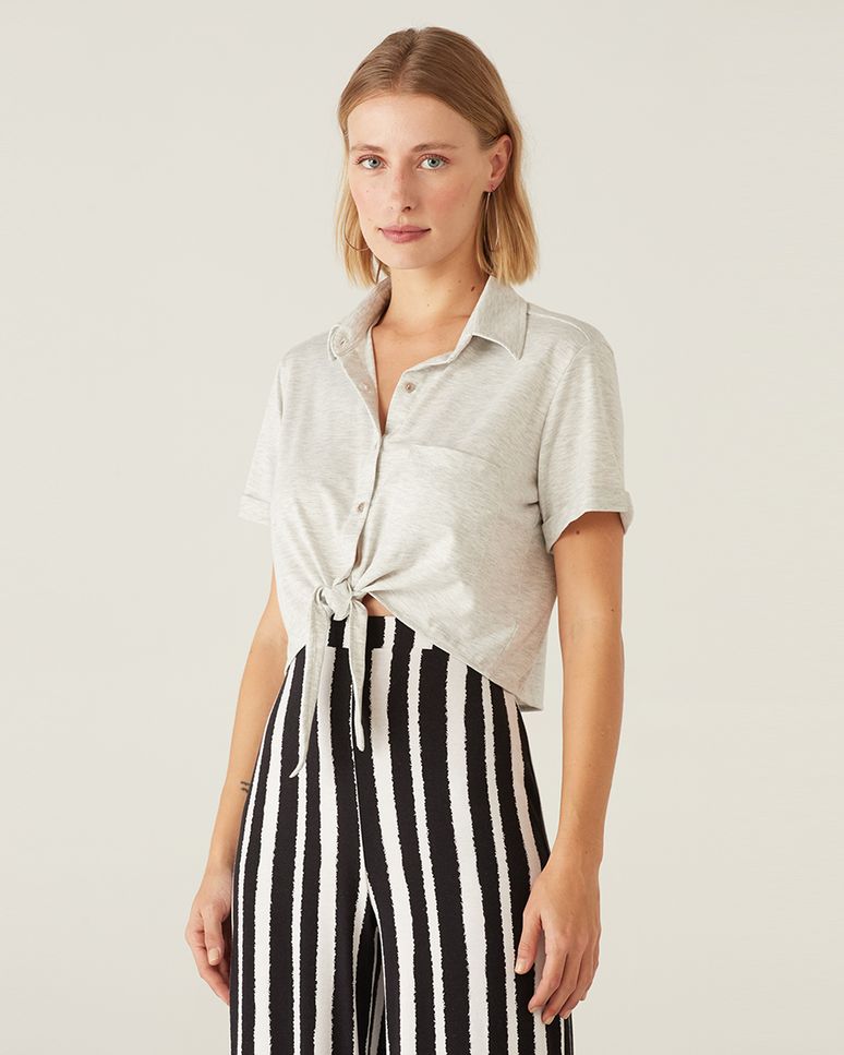 Camisa Com Amarração Malha Malwee