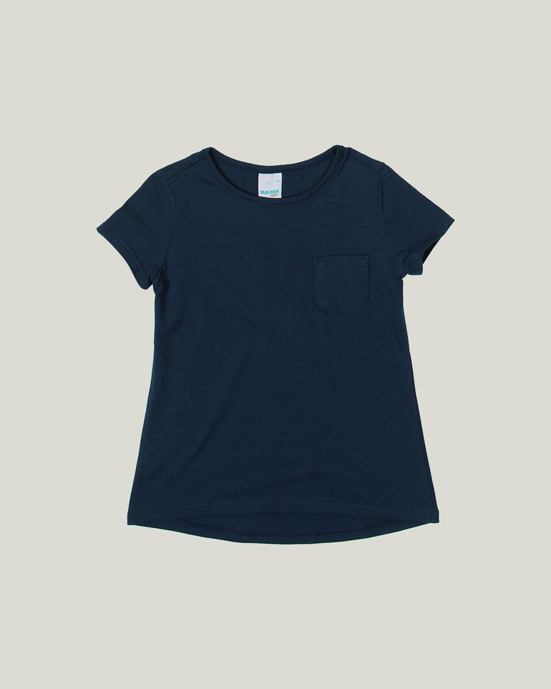 Blusa Infantil Menina Mullet Decote Redondo Em Malha  Malwee Kids