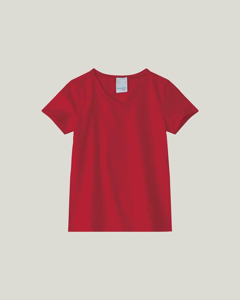 Blusa Infantil Menina Decote V Em Algodão Malwee Kids