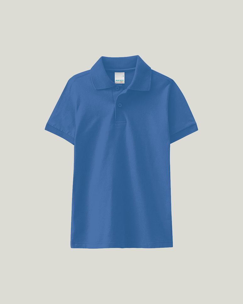 Camisa Polo Infantil Menino Gola Esporte Em Meia Malha Malwee Kids