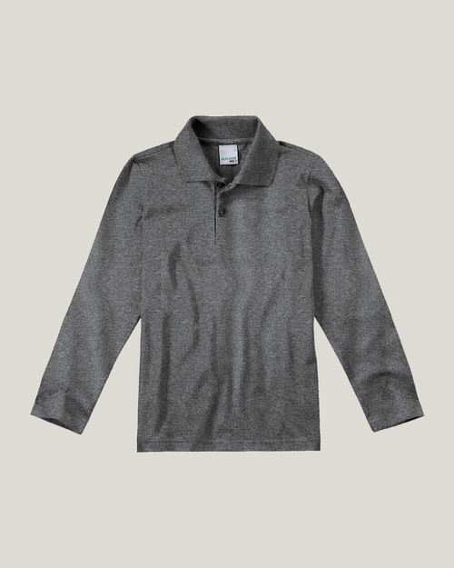 Camisa Polo Infantil Menino Manga Longa Em Algodão Malwee Kids