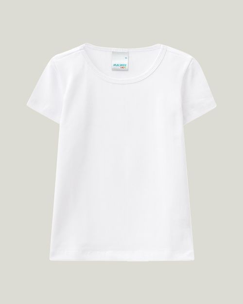 Blusa Infantil Menina Decote Redondo Em Algodão Malwee Kids