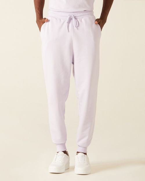 Calça Básica Masculina Jogger Em Moletom Flanelado