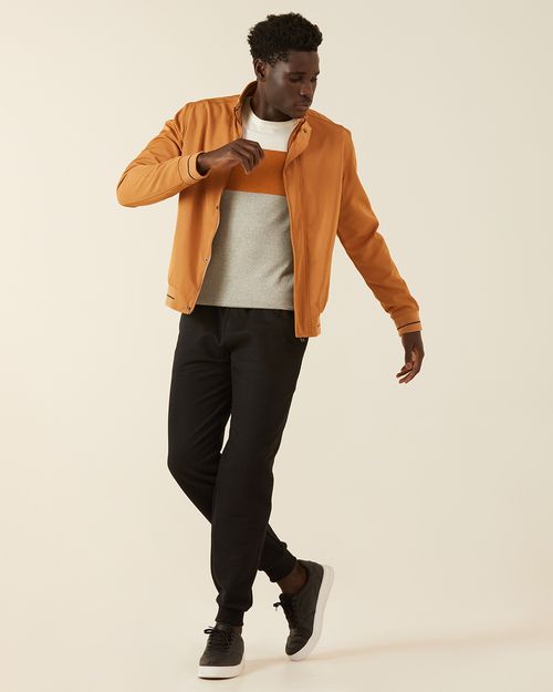 Calça Básica Masculina Em Moletom Flanelado