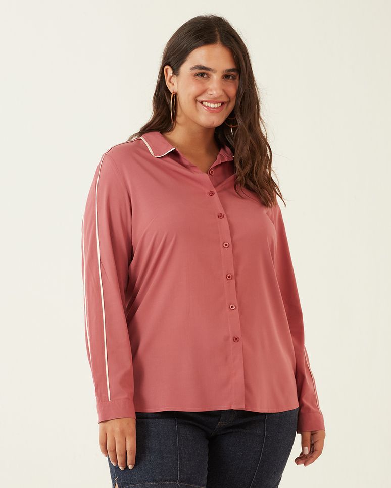 Camisa Em Viscose Com Elastano Malwee Plus