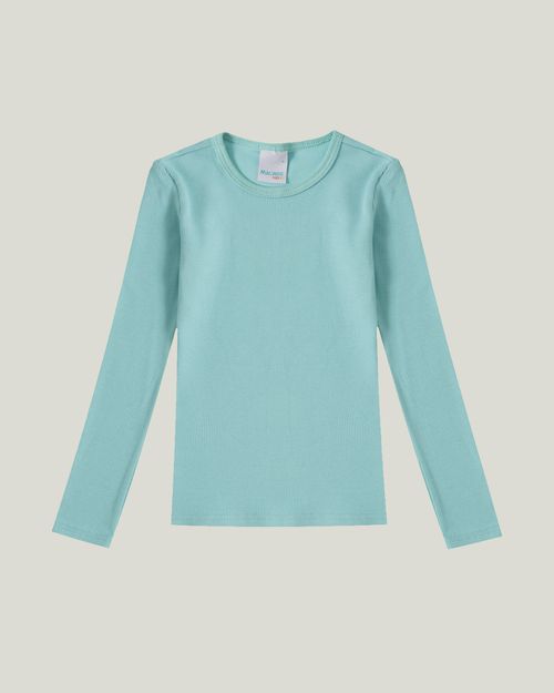 Blusa Infantil Menina Decote Redondo Manga Longa Em Ribana Malwee Kids