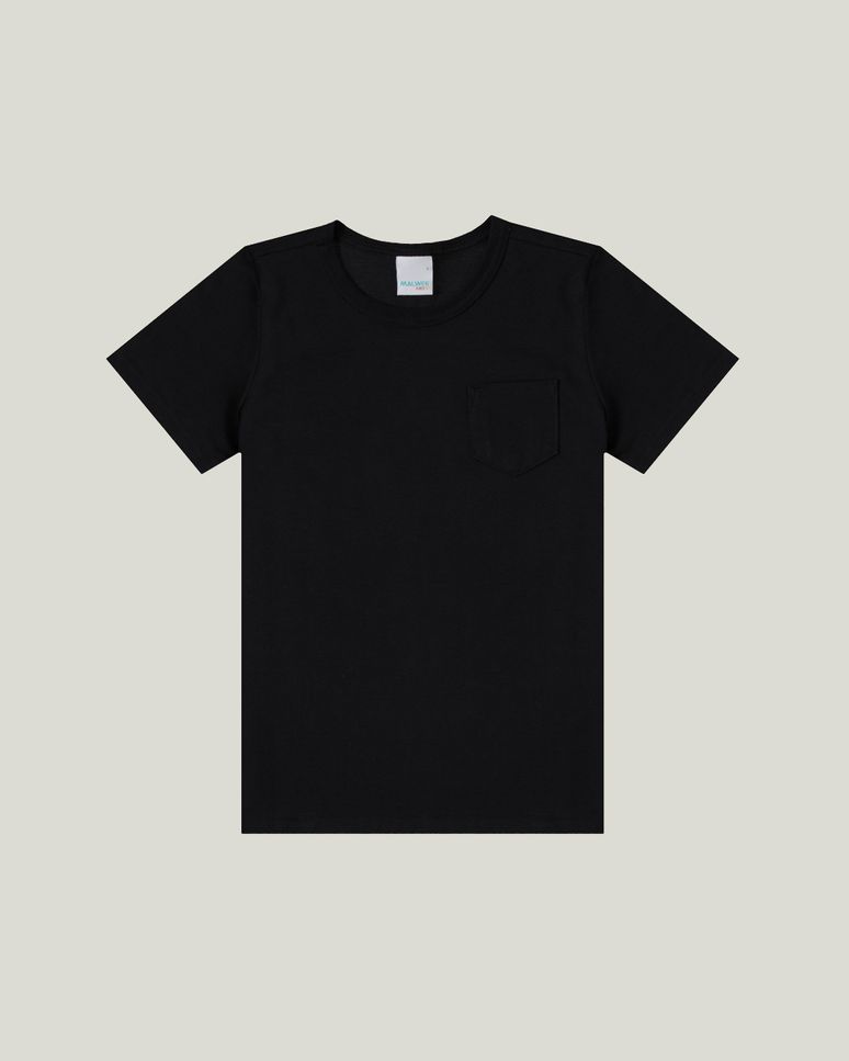 Camiseta Infantil Menino Com Bolso Em Meia Malha Malwee Kids