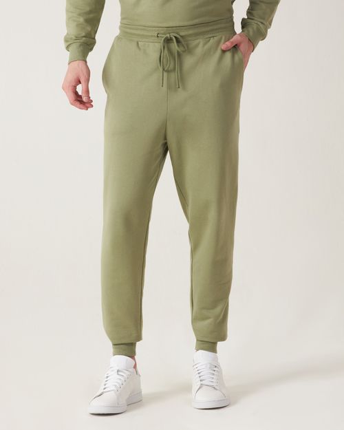 Calça Básica Masculina Jogger Em Moletom Flanelado