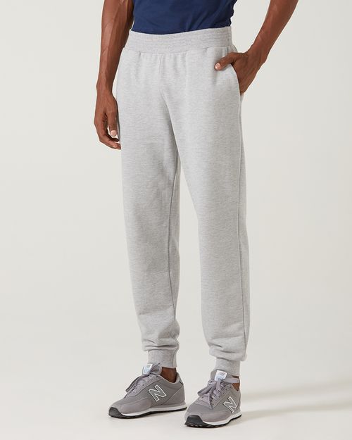 Calça Básica Masculina Em Moletom Flanelado