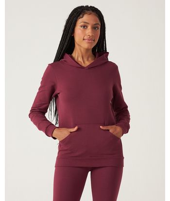 Blusão Básico Feminino Com Capuz Moletom Stretch Flanelado