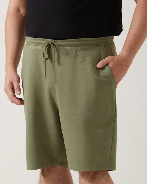 Bermuda Básica Masculina Plus Size Em Moletom Sem Flanela