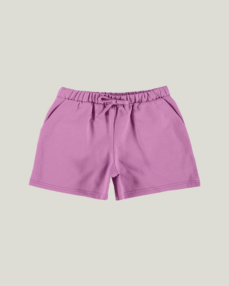 Short Infantil Menina Com Bolsos Moletinho Leve Malwee Kids