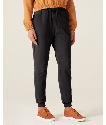 Calça Básica Feminina Jogger Em Moletom Stretch