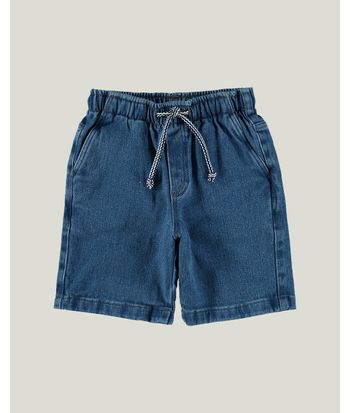 Bermuda Infantil Menino Comfort Em Jeans Moletom Malwee Kids