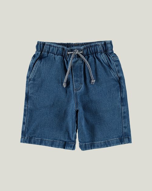 Bermuda Infantil Menino Comfort Em Jeans Moletom Malwee Kids