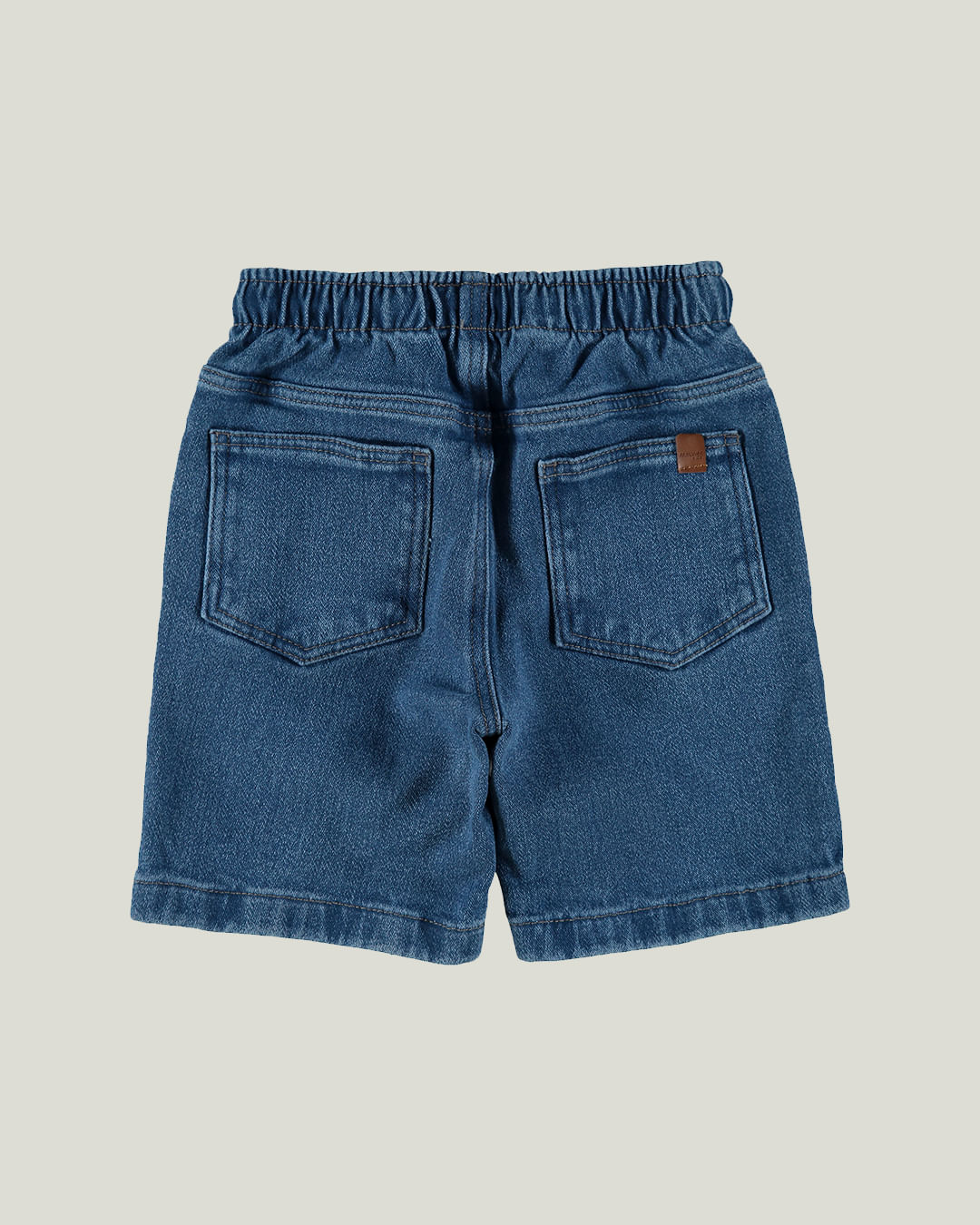 Bermuda Jeans Infantil Menino Moletom Confort - La Bela Azul