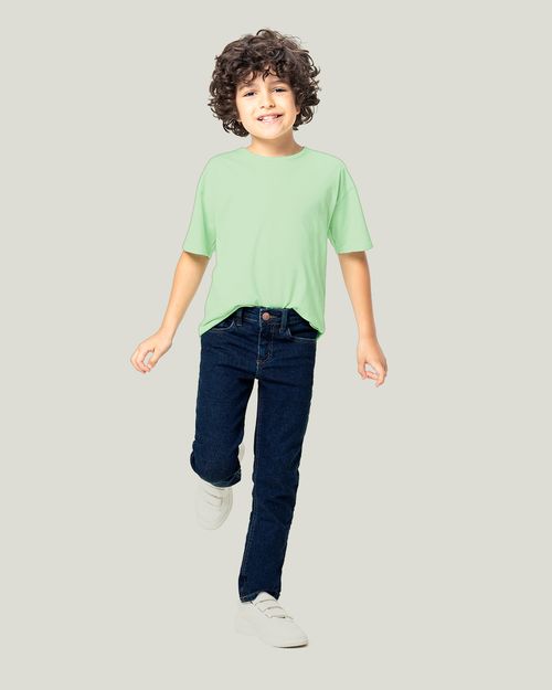 Calça Infantil Menino Slim Em Jeans Moletom Malwee Kids