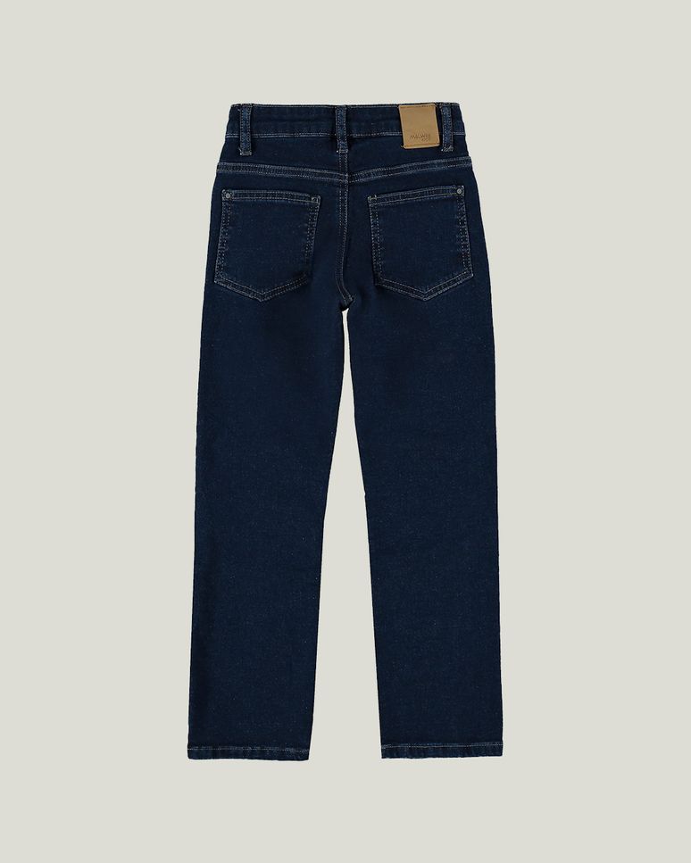 Calça Infantil Menino Slim Em Jeans Moletom Malwee Kids