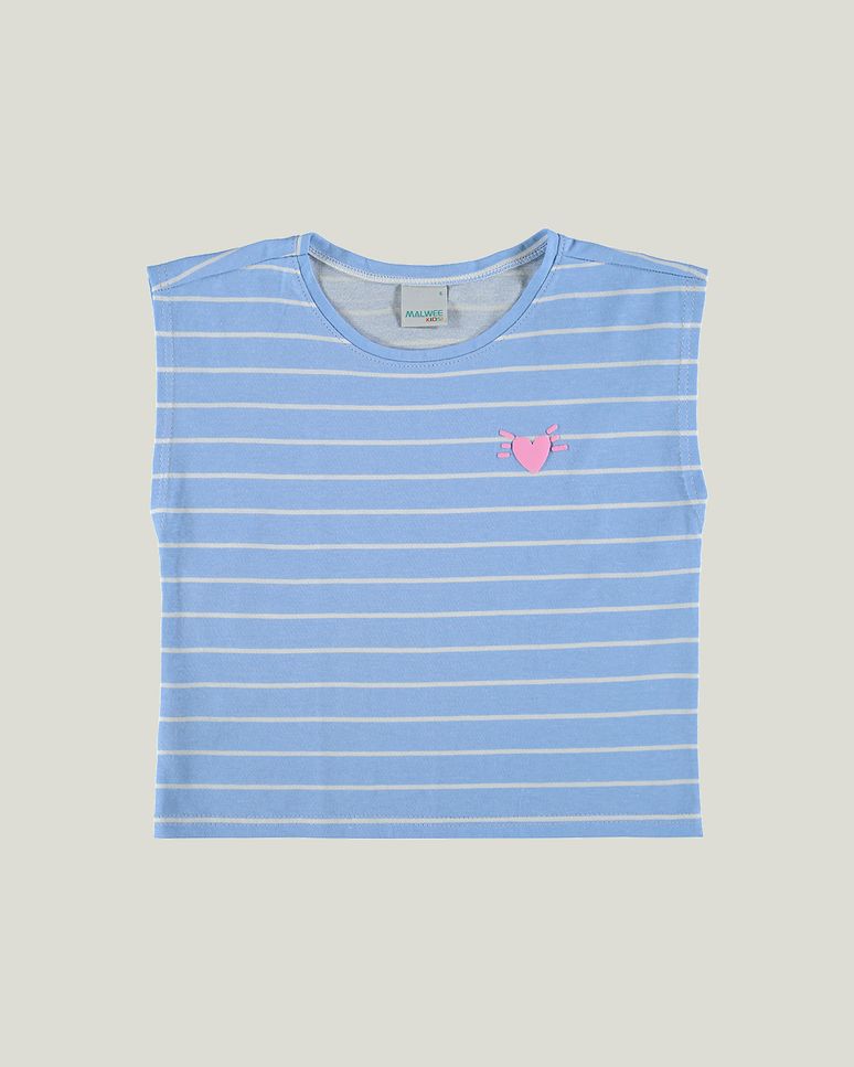 Blusa Infantil Menina Ampla Listrada Em Algodão Orgânico Malwee Kids