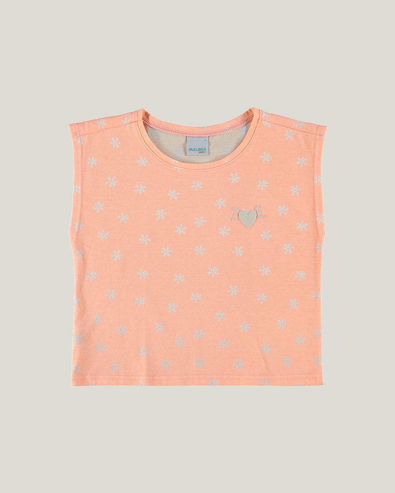 Blusa Infantil Menina Ampla Flores Em Algodão Orgânico Malwee Kids