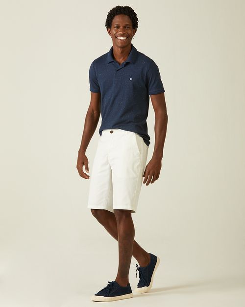 Bermuda Masculina Com Bolsos Em Sarja Com Elastano