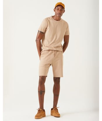 Bermuda Básica Masculina Cintura Média Em Moletom Sem Flanela